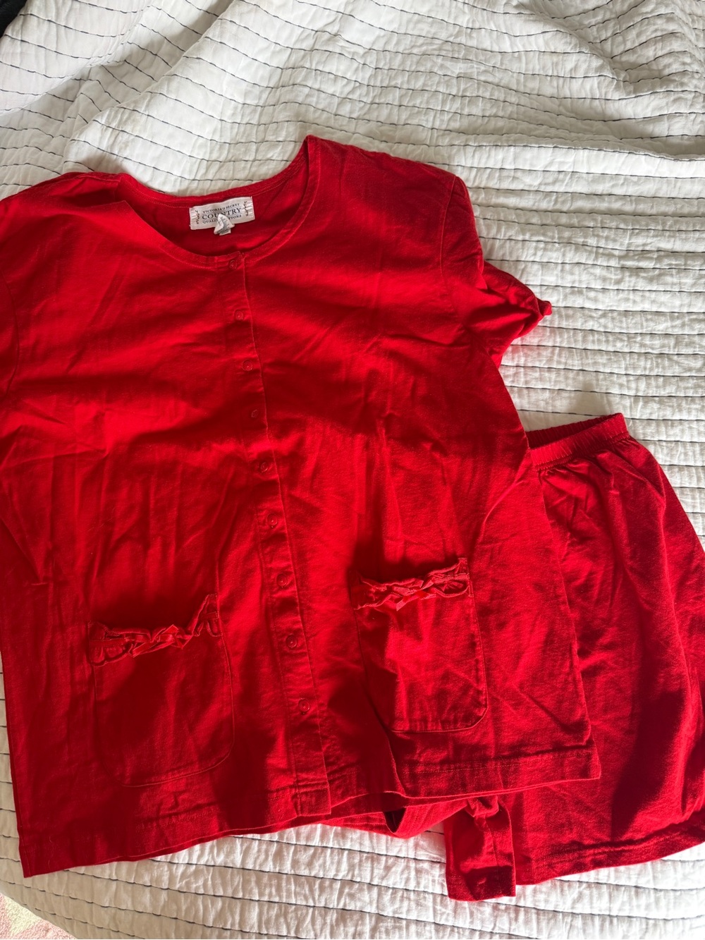 Vintage Victoria's Secret 90s Red Pajama Set